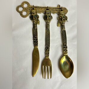 Gold and Black Tribal Cutlery Set